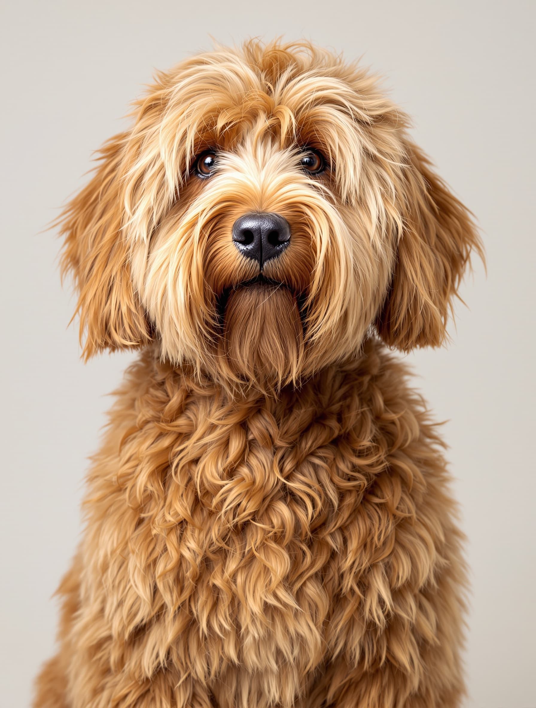 Goldendoodle before grooming